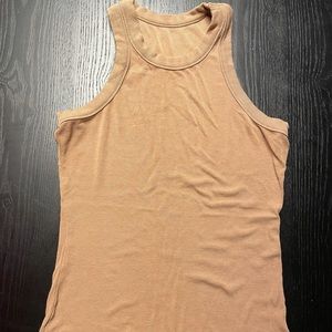 Stretchy high neck tank top